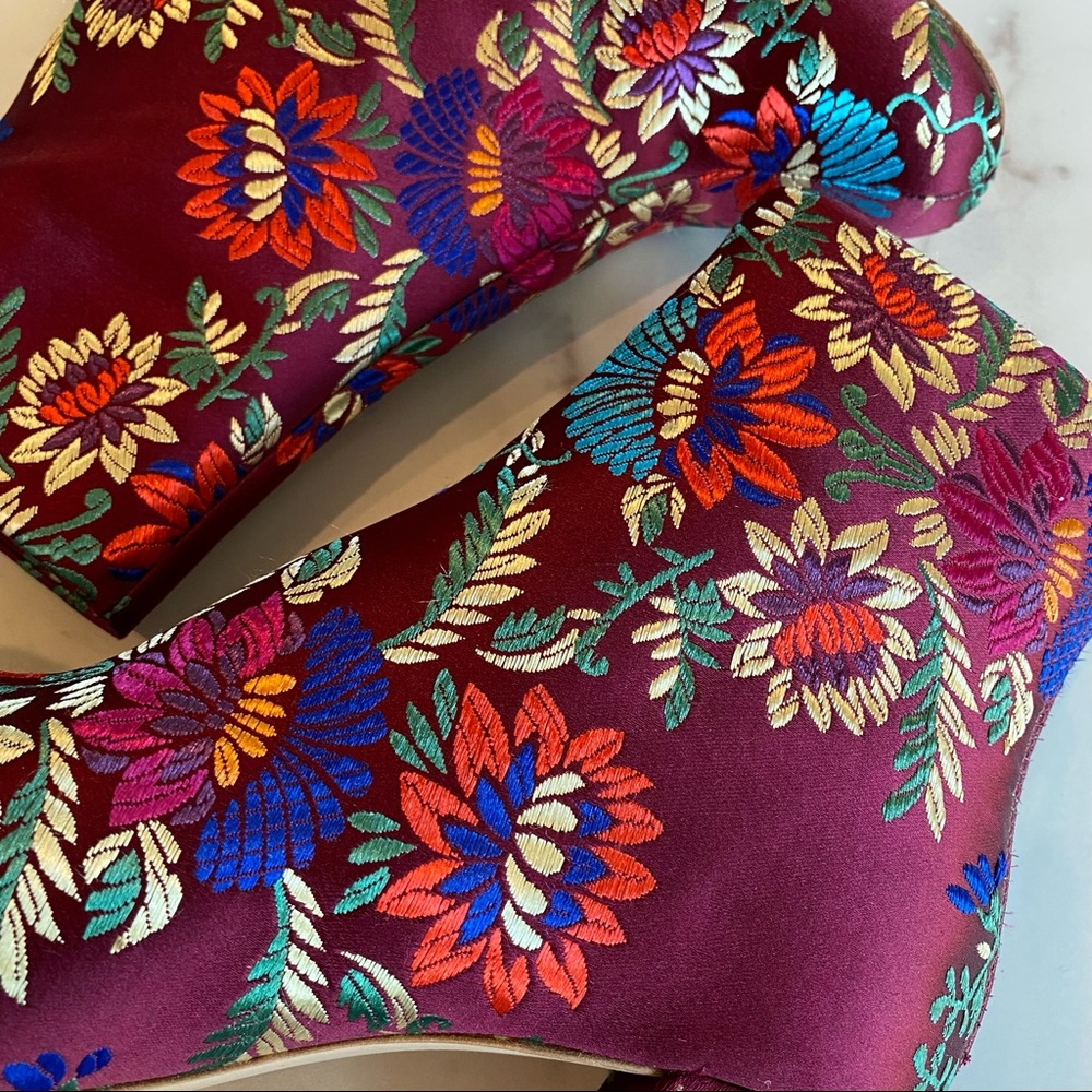 JOIE Saleema Brocade Shimmer Embroidered Bootie - Picture 2 of 7